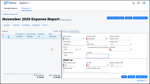 Prior to Tax Update Example