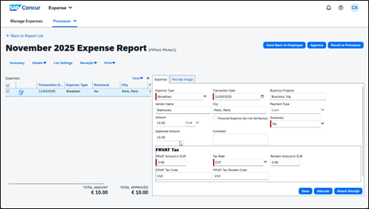 After Tax Update Example
