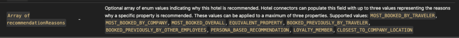 Recommendation Reasons Example